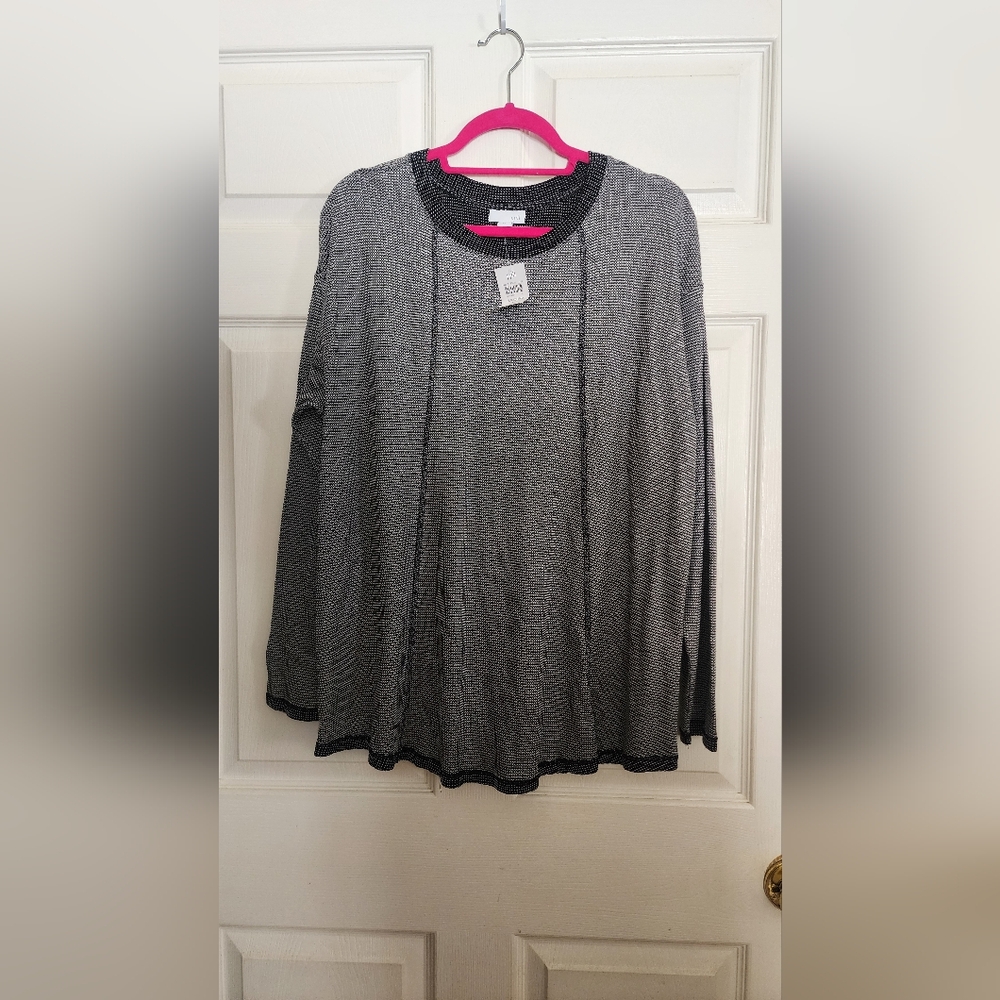 J. Jill Charcoal and Black Women's Tunic